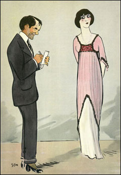 Ève Lavallière dans une robe de Paul Poiret. poiret